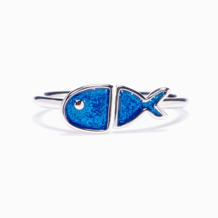 "Swimming against the current" Adjustable Ring