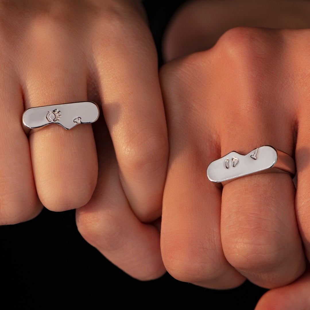 To My Wife "I can never imagine a perfect soul mate besides you and I mean it." Set of Adjustable Rings