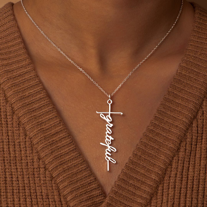 To My Daughter "Whenever You Feel Overwhelmed Always Remember To Pray On It Pray Over It & Pray Through It" Necklace