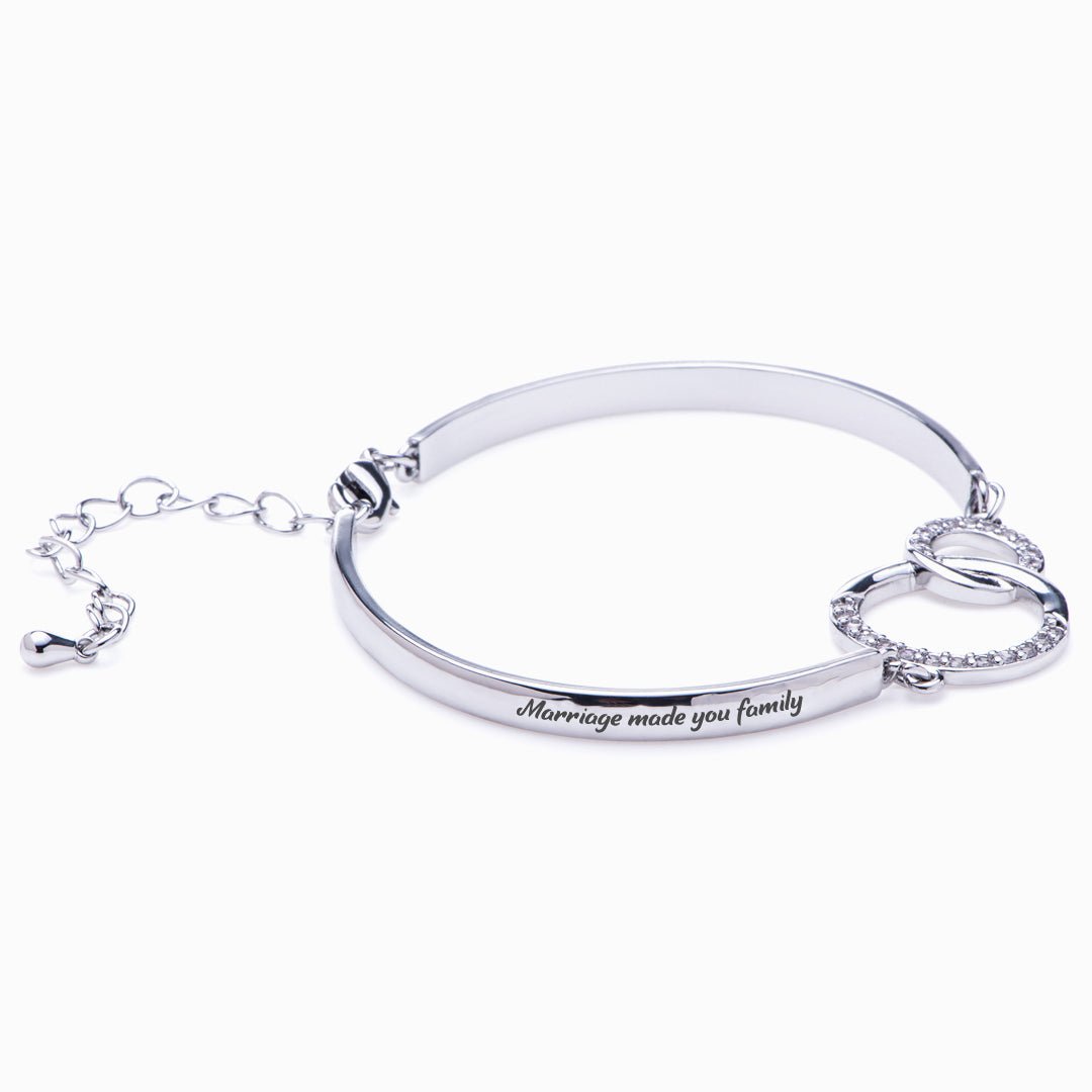 To My Daughter-in-law "Marriage made you family, love made you my daughter" Double Ring Bracelet