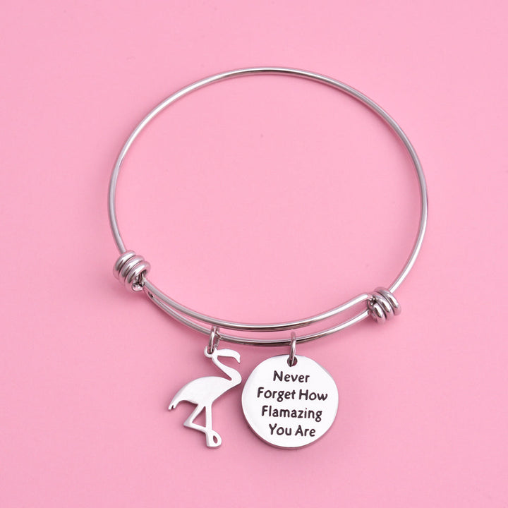 To My Granddaughter "You are FLAMAZING" Pendant Bracelet