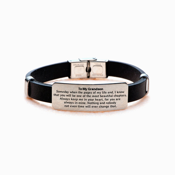 To My Grandson "Forever Love" Men's Bracelet