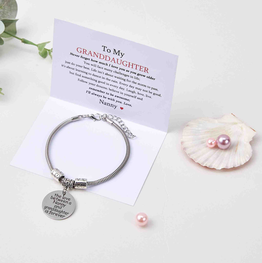 To My GRANDDAUGHTER "The love between a Nanny and Granddaughter is forever" Bracelet - SARAH'S WHISPER