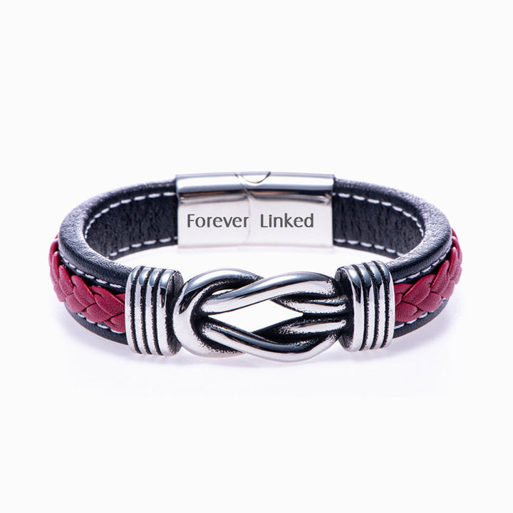 To My Grandson "Believe deep in your heart" Leather Braided Bracelet