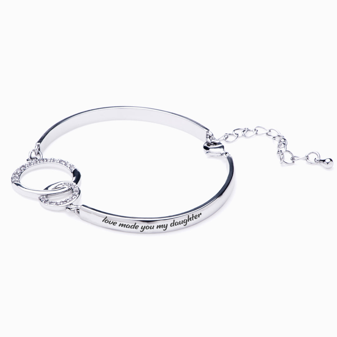 To My Daughter-in-law "Marriage made you family, love made you my daughter" Double Ring Bracelet