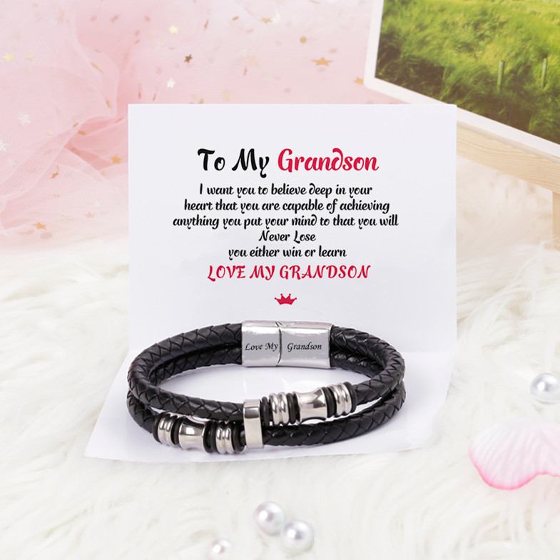 To My Grandson "Love My Grandson" Bracelet - SARAH'S WHISPER