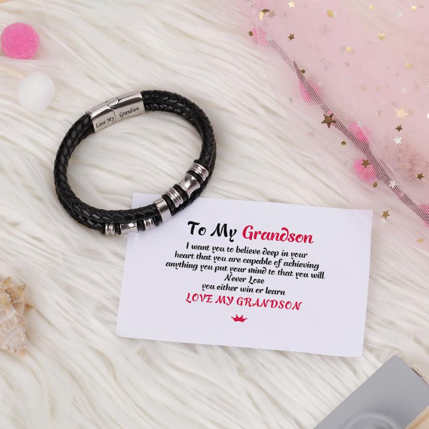 To My Grandson "Love My Grandson" Bracelet - SARAH'S WHISPER