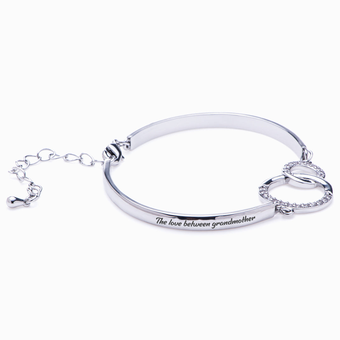 To My Granddaughter "I love that you are my granddaughter" Double Ring Bracelet