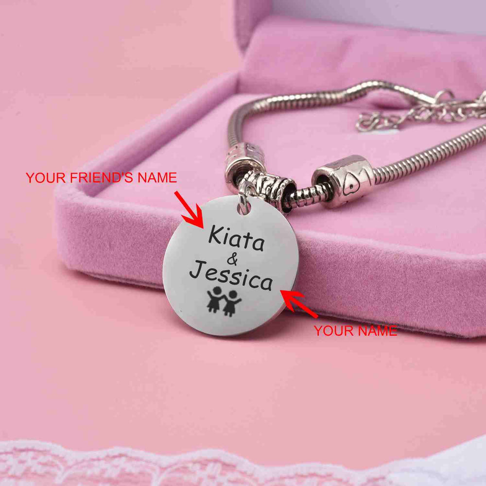 [CUSTOM NAMES] For My Best Friend "Not SISTERS BY BlOOD BUT SISTERS BY HEART" Bracelet - SARAH'S WHISPER