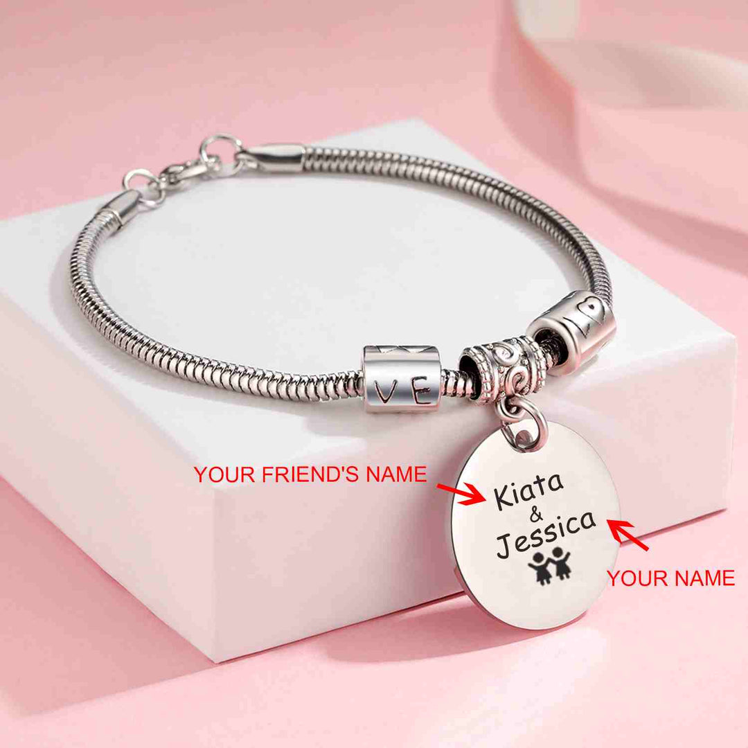 [CUSTOM NAMES] For My Best Friend "Not SISTERS BY BlOOD BUT SISTERS BY HEART" Bracelet - SARAH'S WHISPER