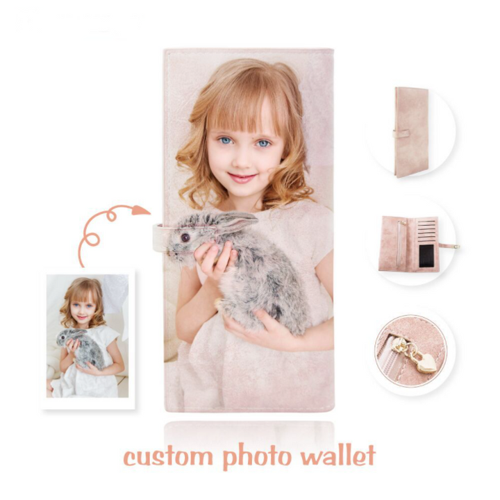 Custom Fashion Wallet Gift, Upload Photo for Personalization