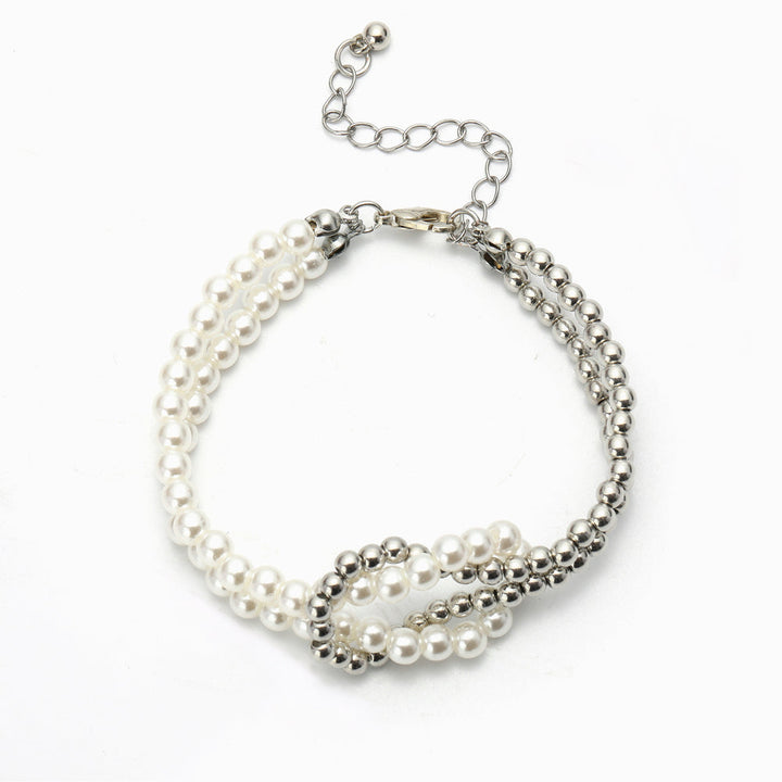 To My Mother "Mother and daughter forever linked together" Pearl Braclet