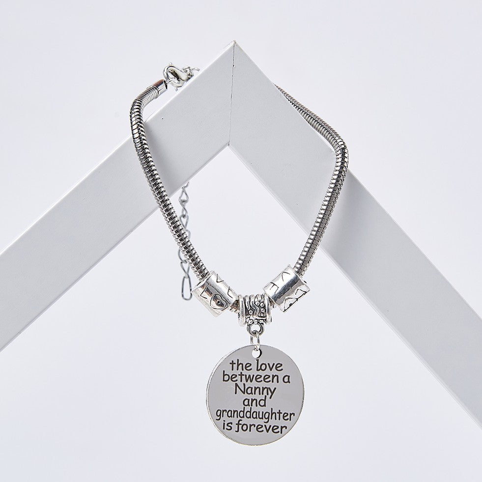 To My GRANDDAUGHTER "The love between a Nanny and Granddaughter is forever" Bracelet - From Nanny - SARAH'S WHISPER