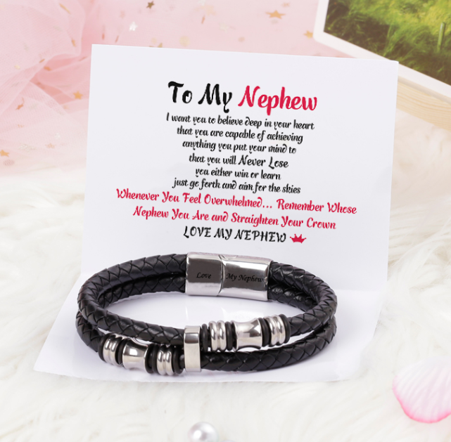 To My Nephew "Love My Nephew" Bracelet - SARAH'S WHISPER