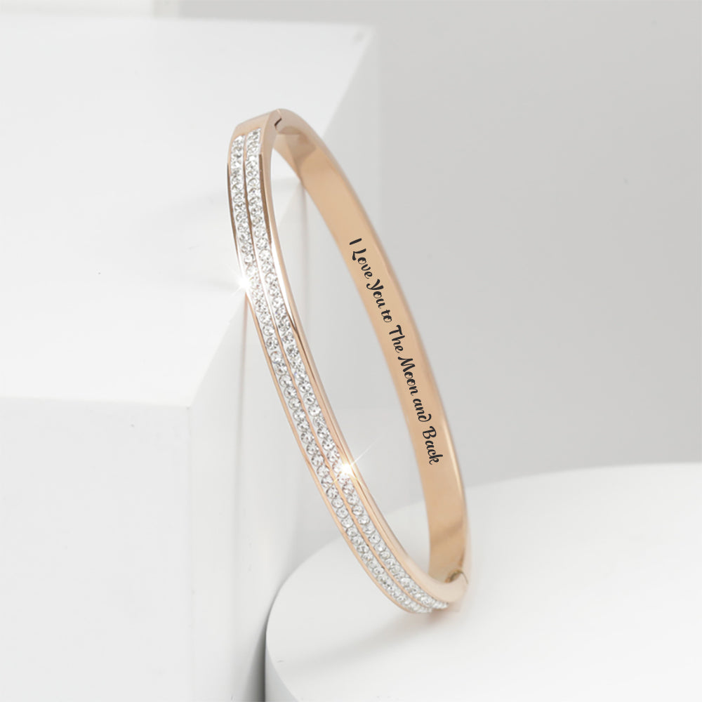 To My Daughter "I Love You to The Moon and Back" Bracelet - SARAH'S WHISPER