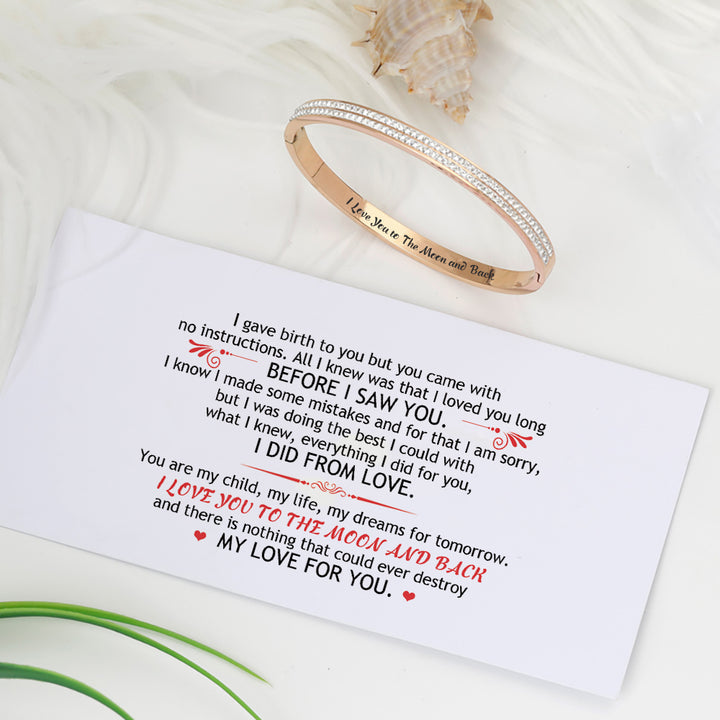 To My Daughter "I Love You to The Moon and Back" Bracelet - SARAH'S WHISPER