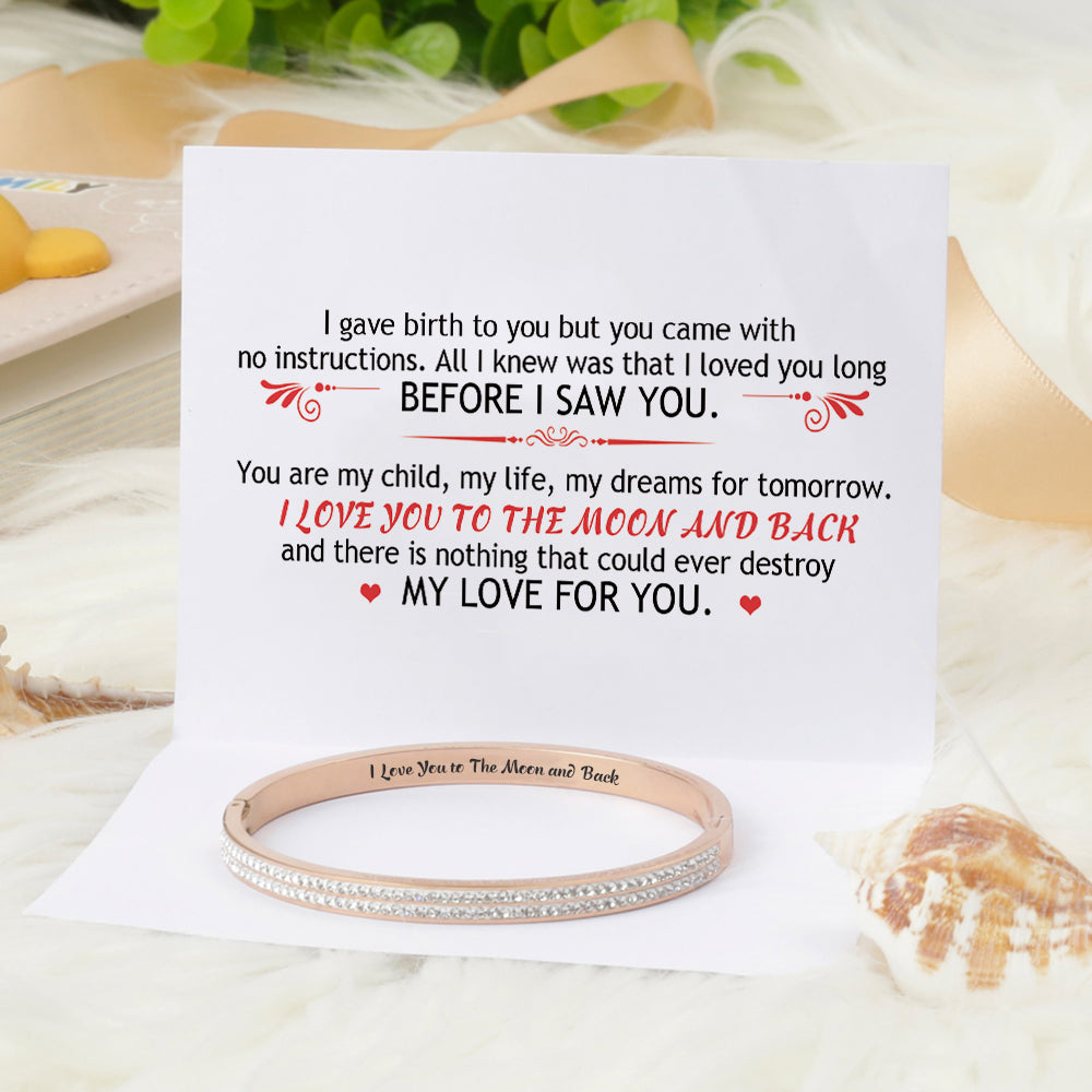 To My Daughter "I Love You to The Moon and Back" Bracelet - SARAH'S WHISPER