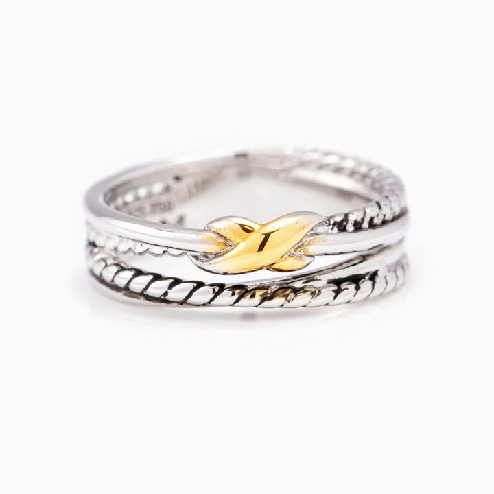 Gold infinity symbol ring representing eternal bond between grandmother and granddaughter, heartfelt gift idea.