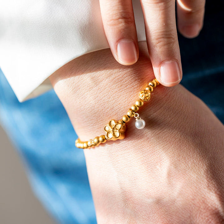 Pearl Stone Bracelet for Daughter with Heartfelt Card, Gift Box, and Bag, Symbolizing Uniqueness and Value