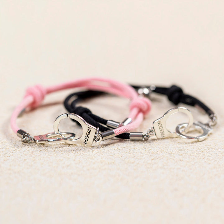 "We have been destined to meet since the beginning of time." Couple Handcuff Bracelet