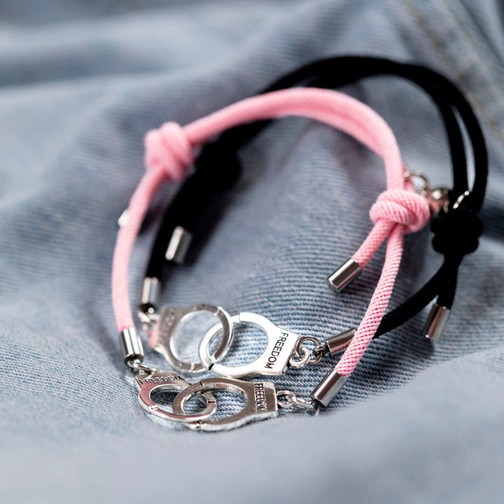 "Your eyes is my favorite." Couple Handcuff Bracelet