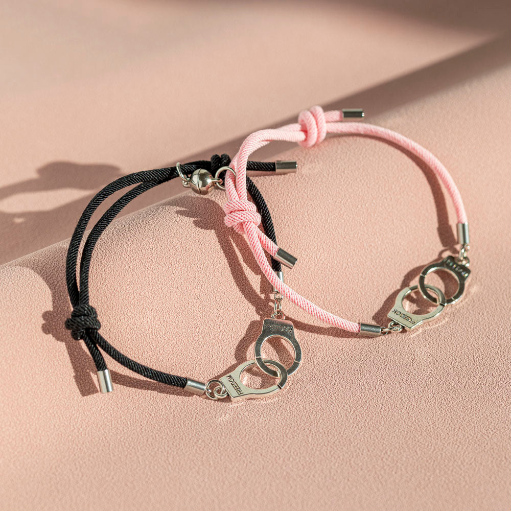 "We have been destined to meet since the beginning of time." Couple Handcuff Bracelet