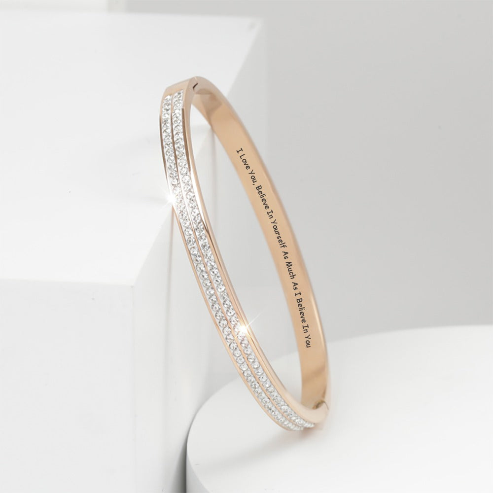 To My Daughter "I Love You, Believe In Yourself As Much As I Believe In You" Bracelet - SARAH'S WHISPER