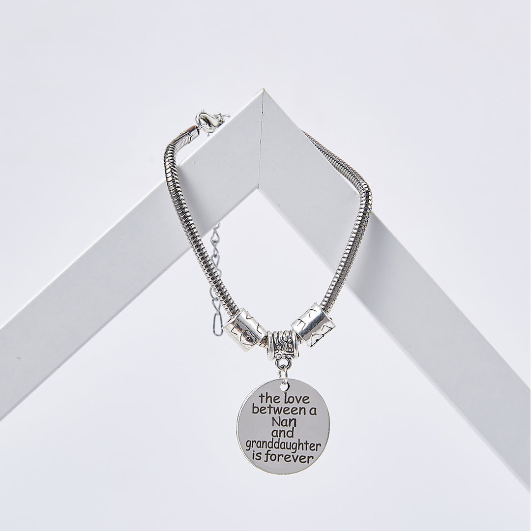 To My GRANDDAUGHTER "the love between a Nan and granddaughter is forever" Bracelet - SARAH'S WHISPER