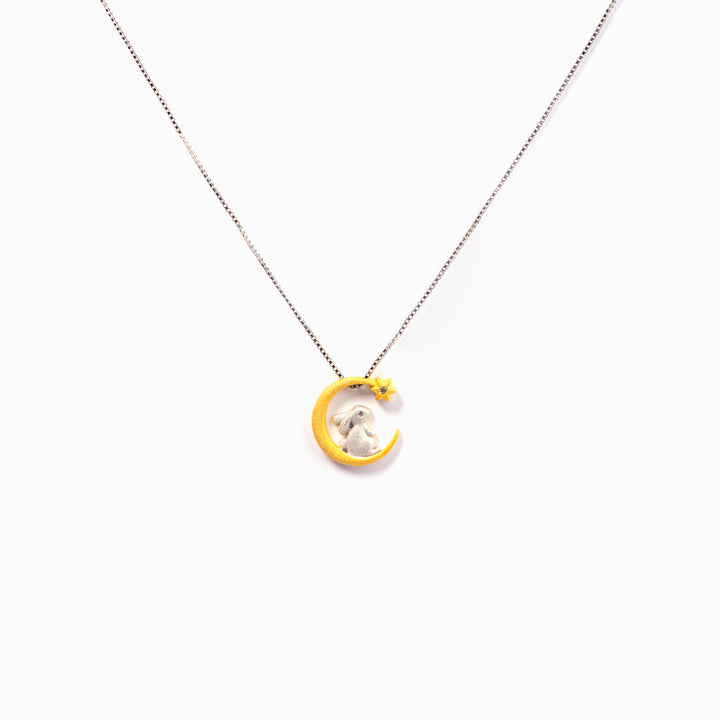 To My Granddaughter "I love you to the moon and back." Pendant Necklace