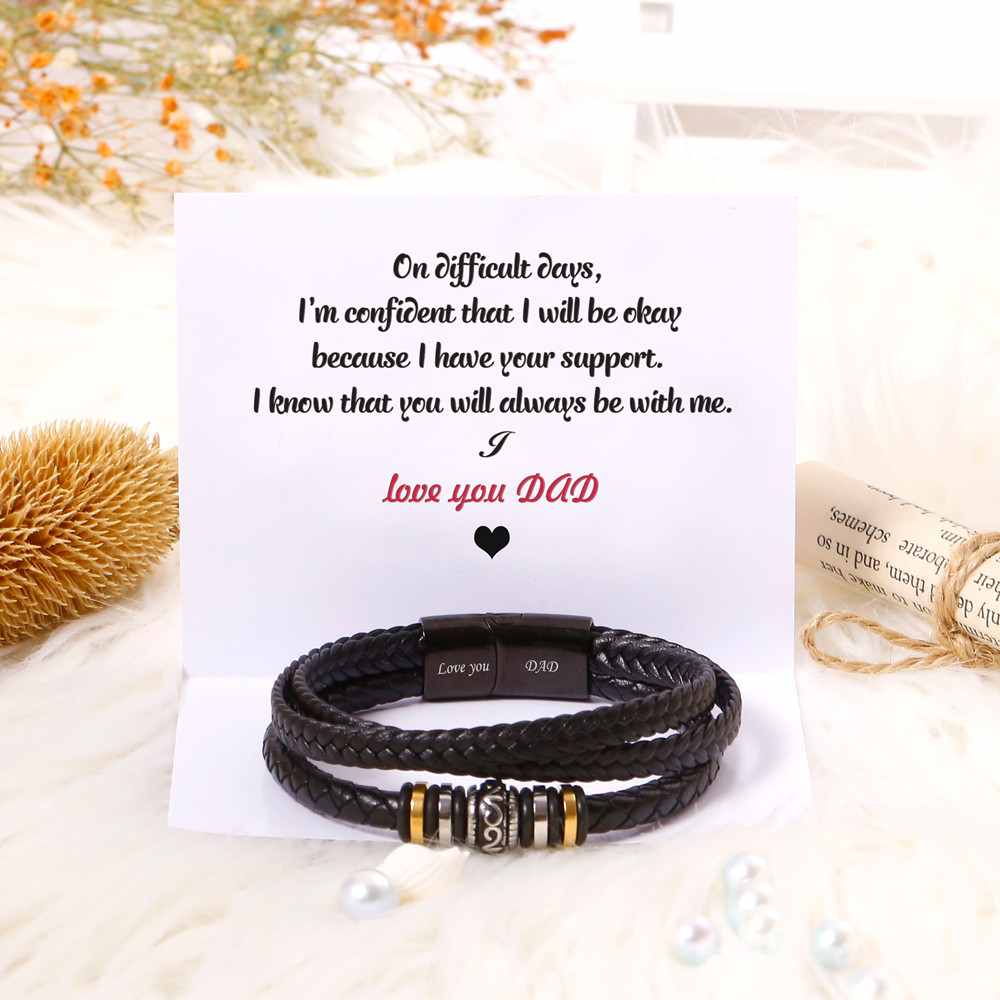 To My Dad "Love you Dad" Men's Bracelet - SARAH'S WHISPER