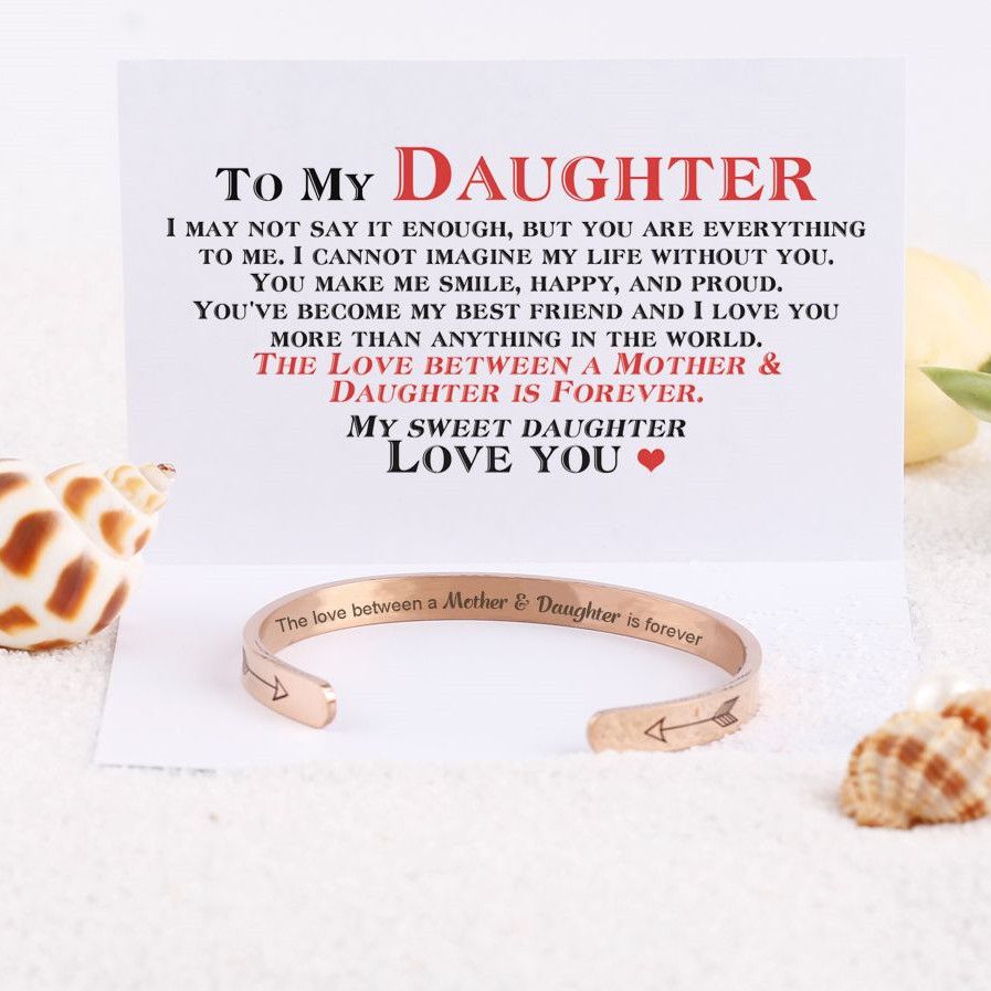 To My Daughter "The love between a Mother and Daughter is forever" Bracelet - SARAH'S WHISPER