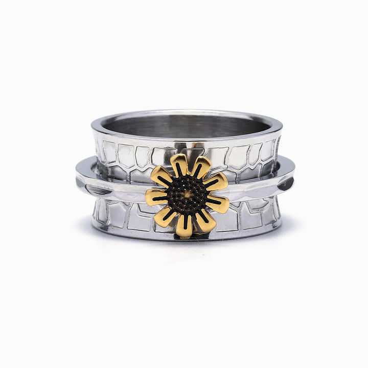 To My Daughter "Keep on Blooming" Sunflower Ring