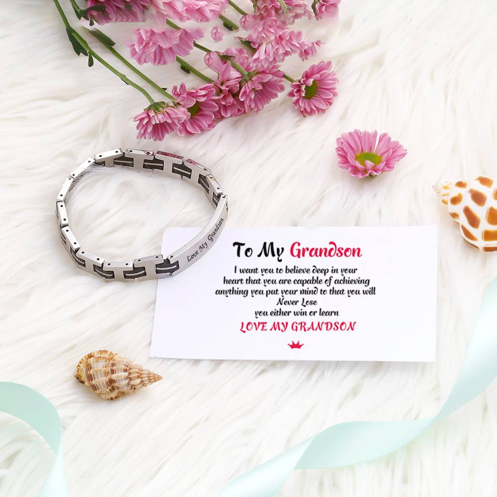 To My Grandson "Love My Grandson" Bracelet - SARAH'S WHISPER