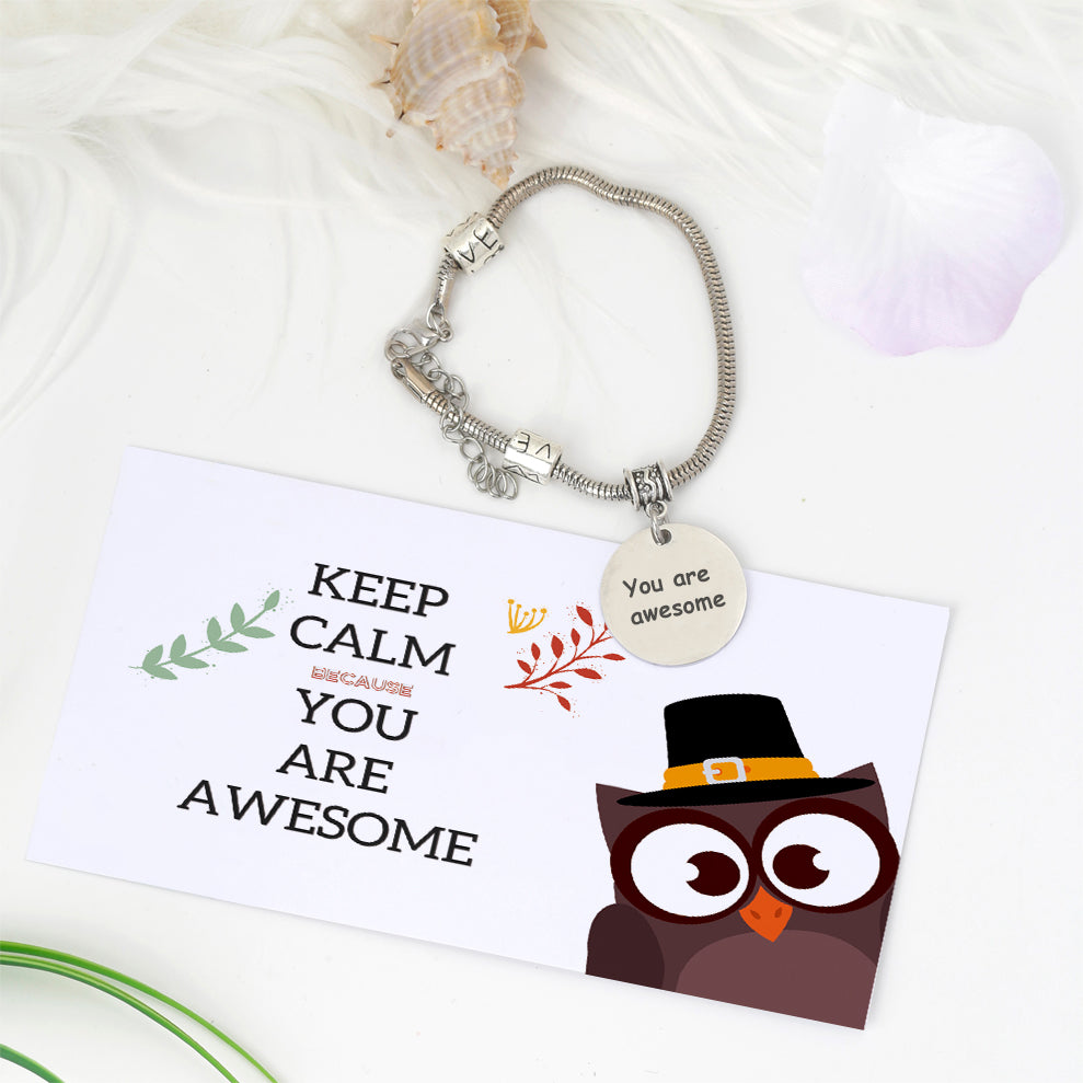 "You are awesome""You are owlsome" Bracelet - SARAH'S WHISPER