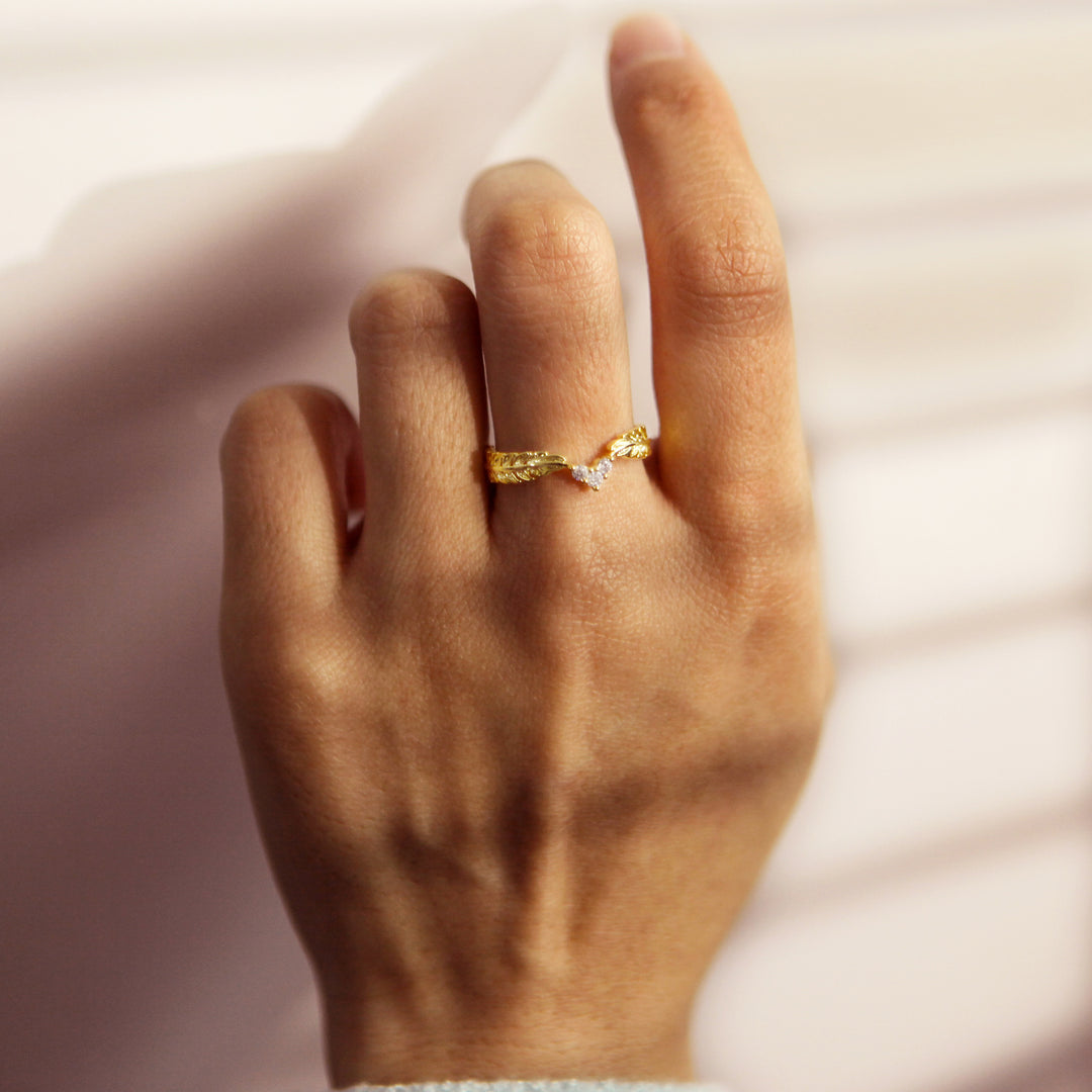 ''Be-leaf in your heart'' Ring