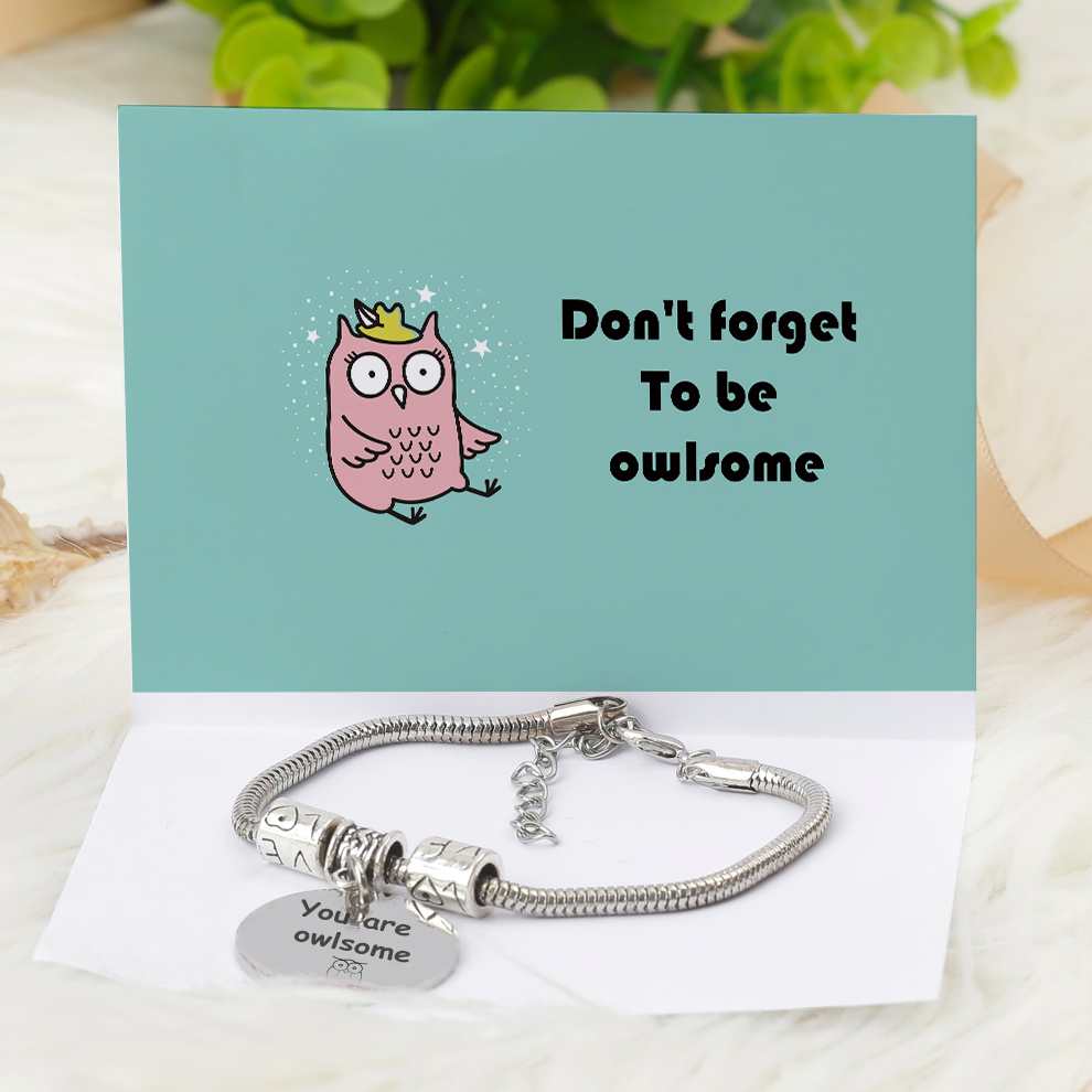 "You are awesome""You are owlsome" Bracelet - SARAH'S WHISPER