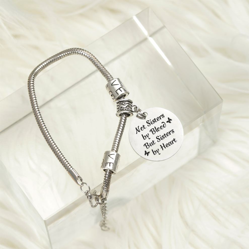 [CUSTOM NAMES] For My Best Friend "Not SISTERS BY BlOOD BUT SISTERS BY HEART" Bracelet - SARAH'S WHISPER