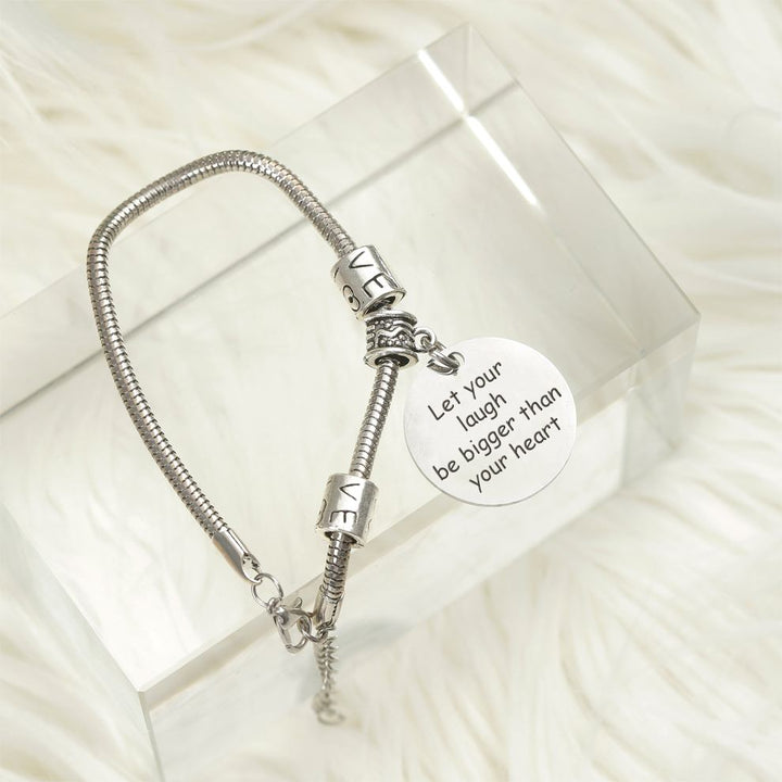 To My Daughter "Let your laugh be bigger than your heart" Bracelet - SARAH'S WHISPER