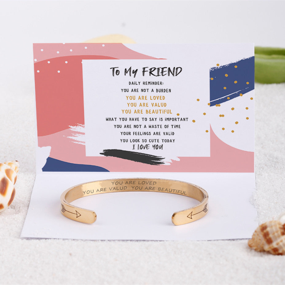 To My Friend "YOU ARE LOVED YOU ARE VALUD YOU ARE BEAUTIFUL" Bracelet - SARAH'S WHISPER