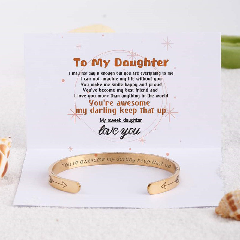 To My Daughter "You're awesome my darling keep that up" Bracelet - SARAH'S WHISPER