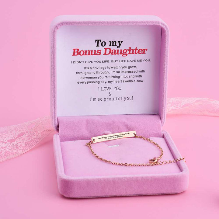 To My Bonus Daughter "Bonus Daughter I may not have given you the gift of life. But life gave me the gift of you." Bracelet [💞 Bracelet +💌 Gift Card + 🎁 Gift Box + 💐 Gift Bouquet] - SARAH'S WHISPER