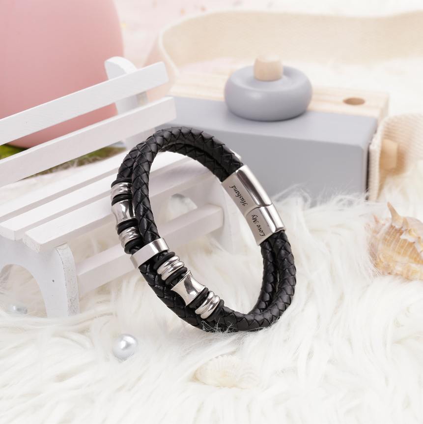 To My Husband "Love My Husband" Men's Bracelet - SARAH'S WHISPER