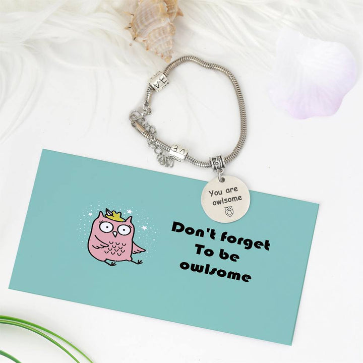 "You are awesome""You are owlsome" Bracelet - SARAH'S WHISPER