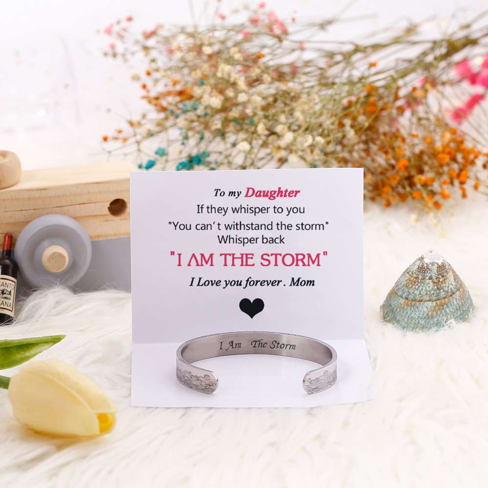 To my Daughter " I Am The Storm" Ocean Wave Bracelet - SARAH'S WHISPER