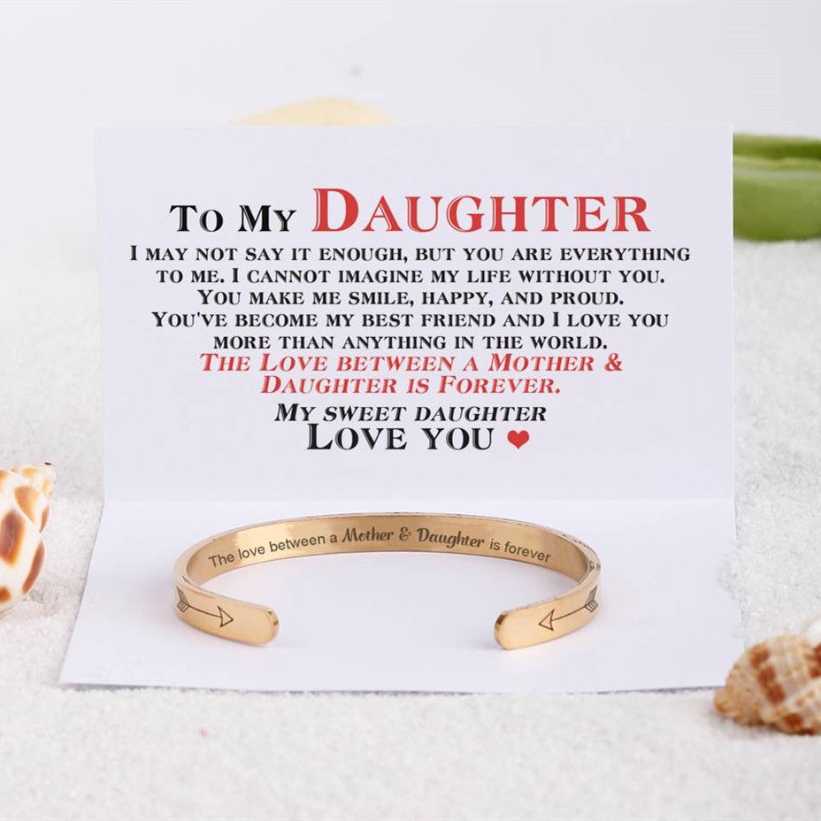 To My Daughter "The love between a Mother and Daughter is forever" Bracelet - SARAH'S WHISPER