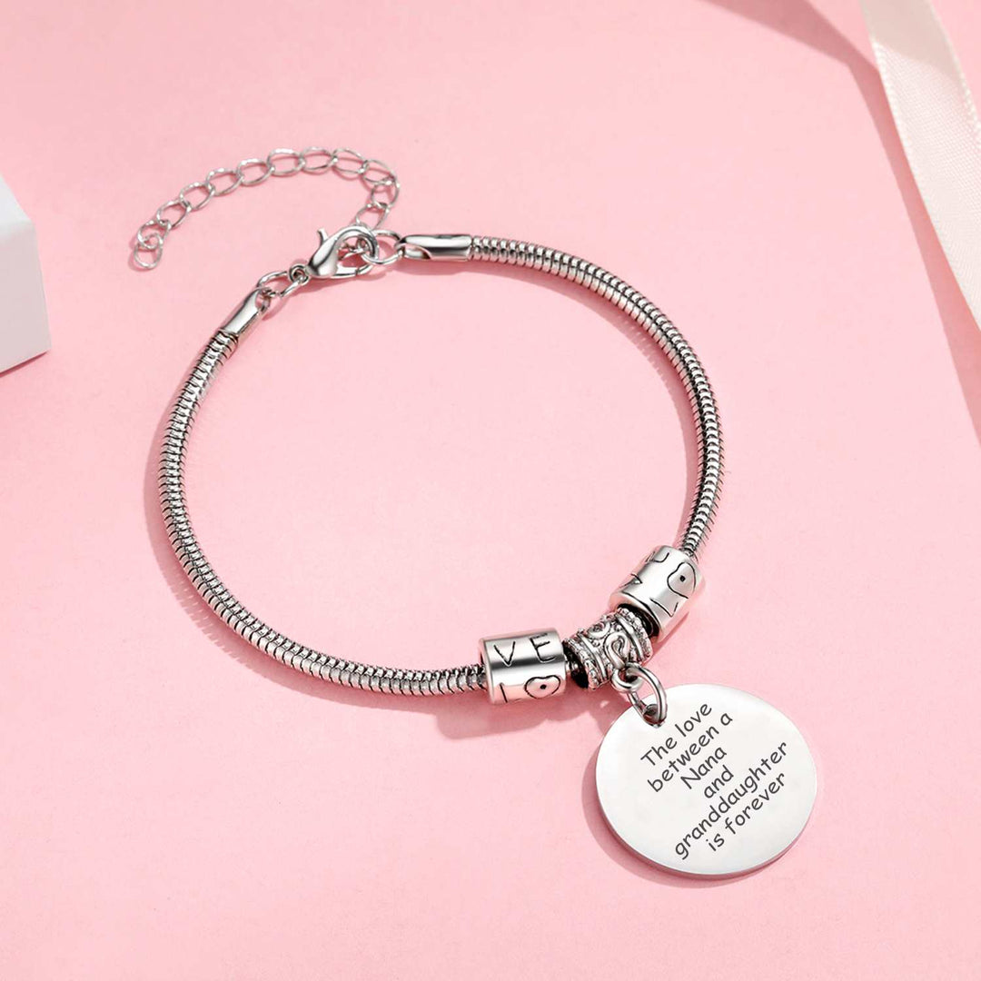 To My GRANDDAUGHTER "The love between a Nana and Granddaughter is forever" Bracelet - SARAH'S WHISPER