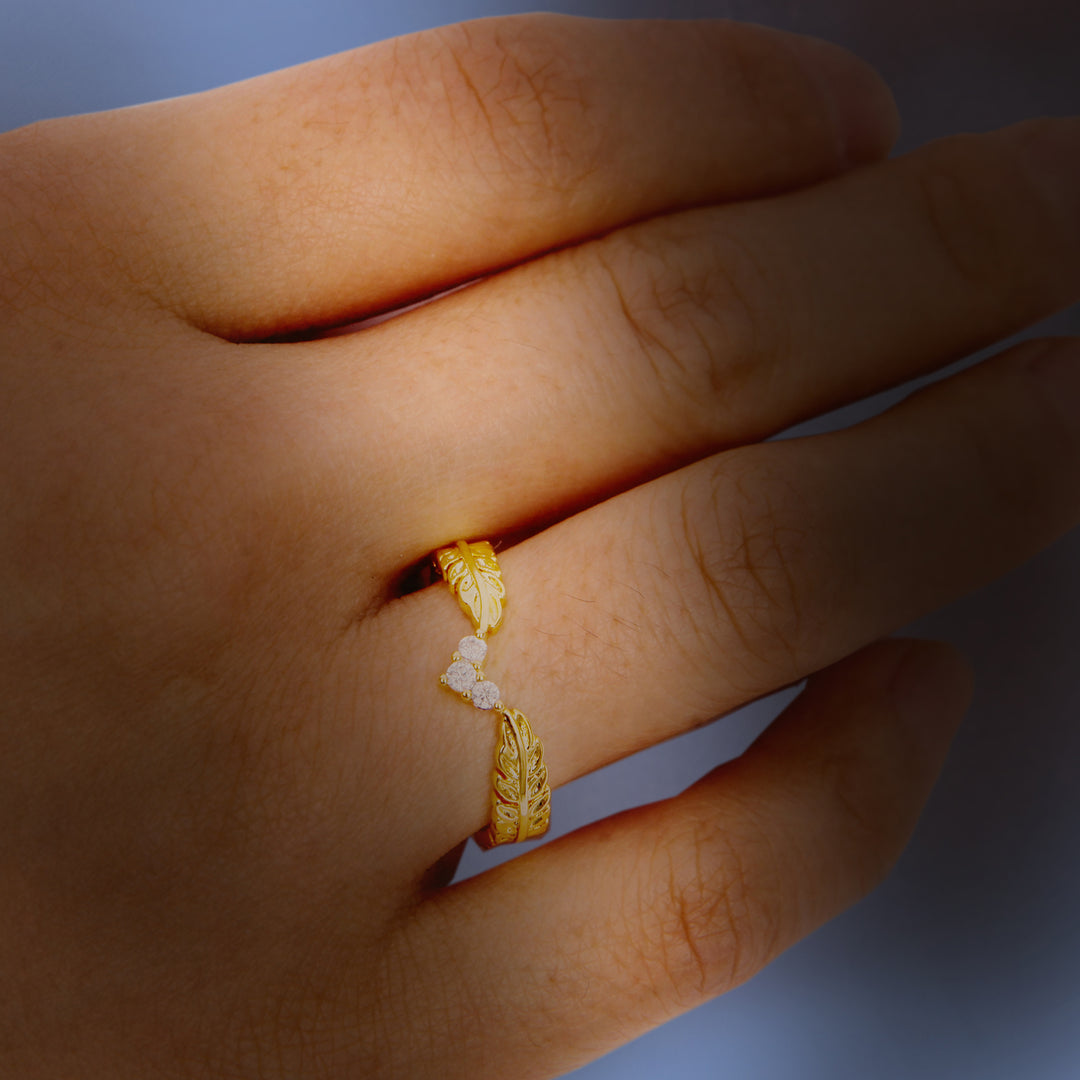 ''Be-leaf in your heart'' Ring