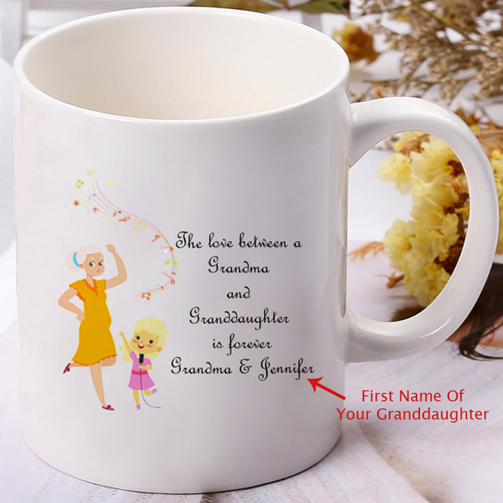 [Custom Name] To My Granddaughter "Always in my heart" Gift Cup