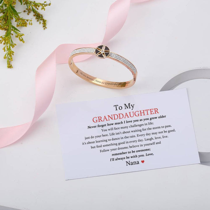 [Optional Address] To My GRANDDAUGHTER "The love between a Nana and Granddaughter is forever" Flower Bracelet [💞Bracelet +💌 Gift Card + 🎁 Gift Box + 💐 Gift Bouquet] - SARAH'S WHISPER