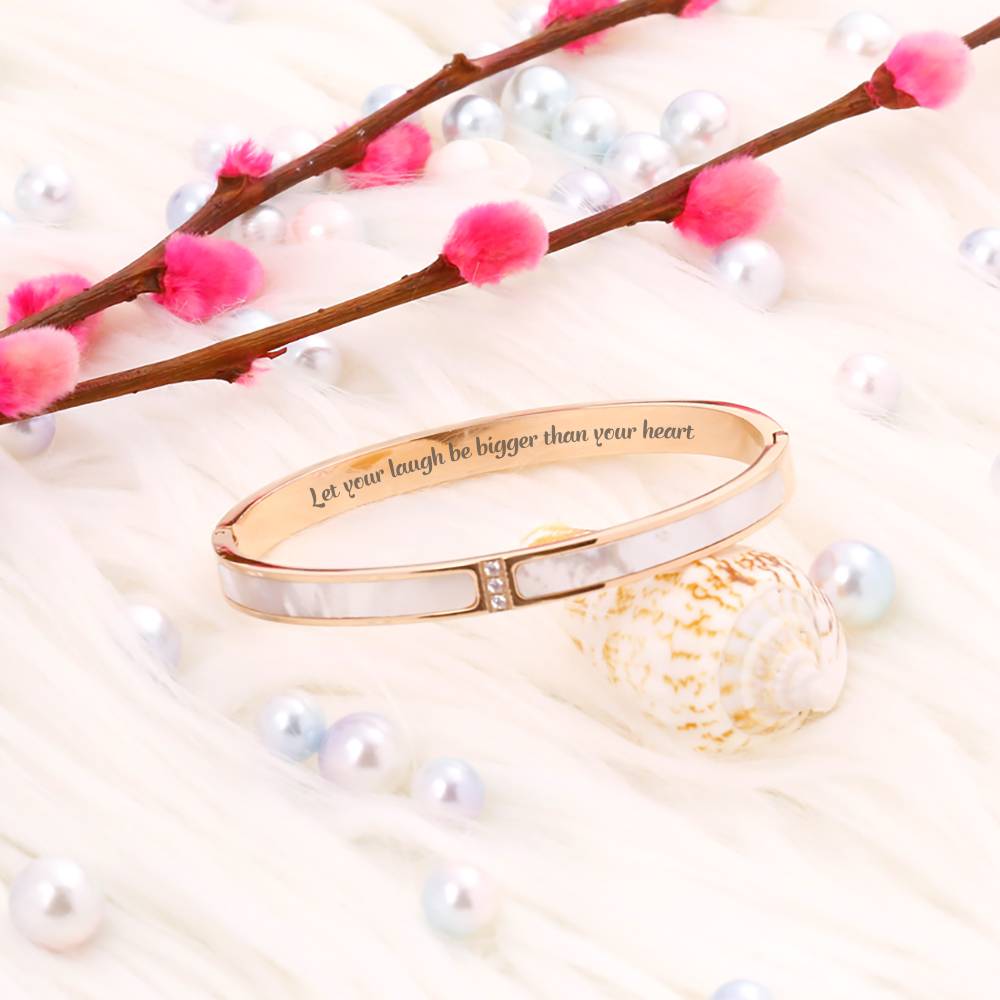 To My Daughter "Let your laugh be bigger than your heart" Bracelet - SARAH'S WHISPER